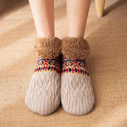 Unisex Cozy Fleece Lined Home Socks