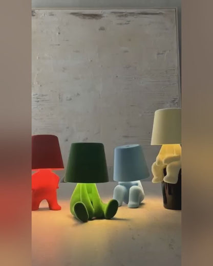 Wireless LED Table Lamp with Creative Figurine Design