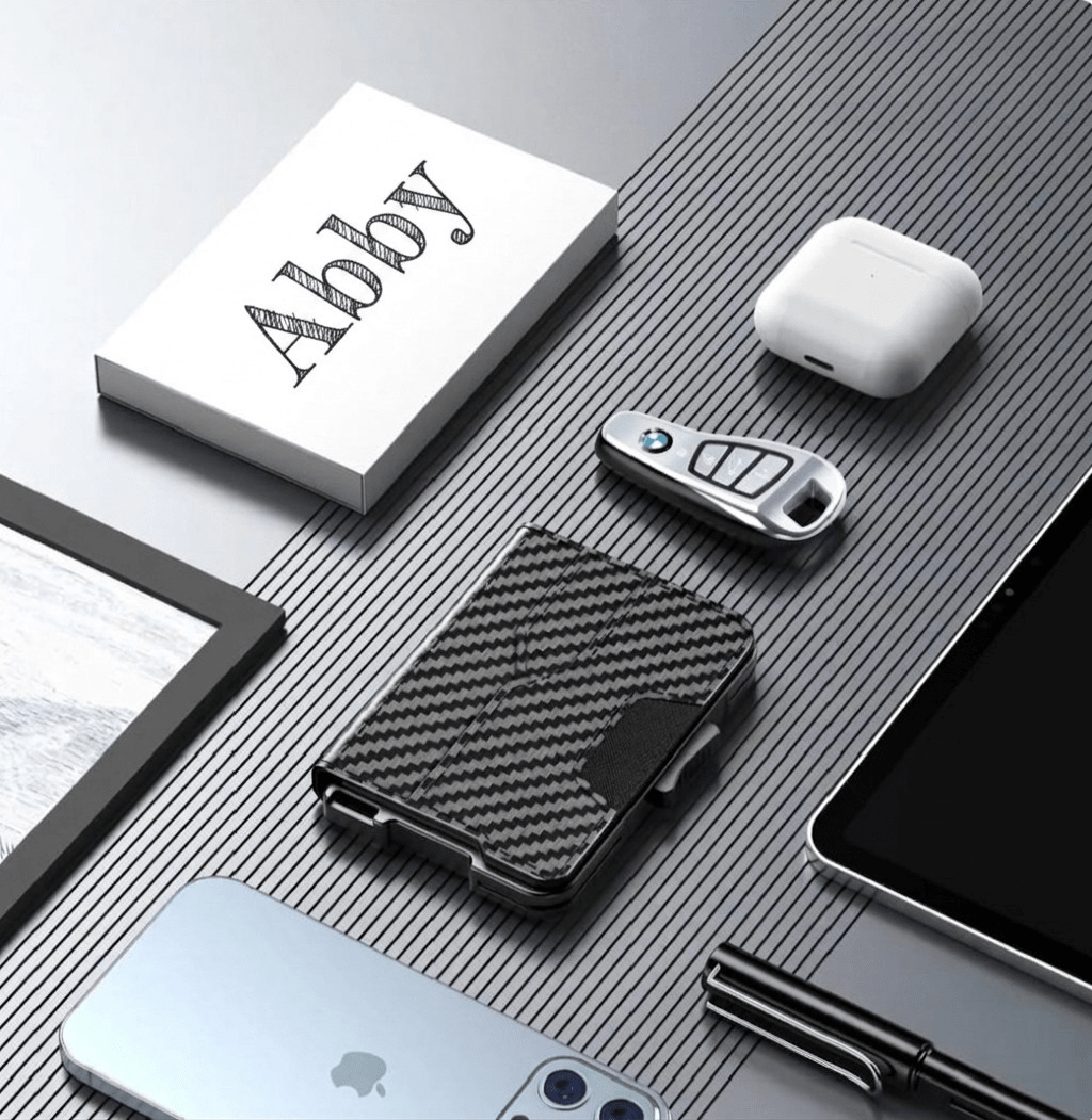 Slim RFID Wallet for Men | Minimalist Pop-Up Card Holder with Cash Slot