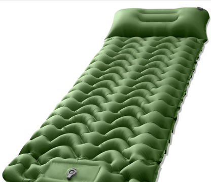 Thick Inflatable Camping Sleeping Pad with Built-In Foot Pump