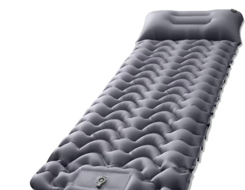 Thick Inflatable Camping Sleeping Pad with Built-In Foot Pump