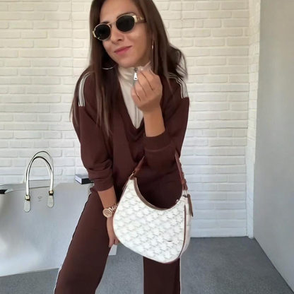 ⏳Time-limited Special⏰Women's Long Sleeve Lapel Top & Pants Set
