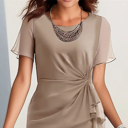 🔥Valentine's Day Sale-50% Off✨Elegant Fashion Solid Color Dress