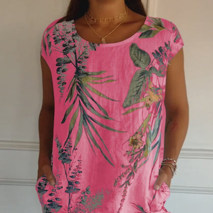🌸✨ Women's Short Sleeve Printed Dress – Lightweight, Comfortable & Super Flattering