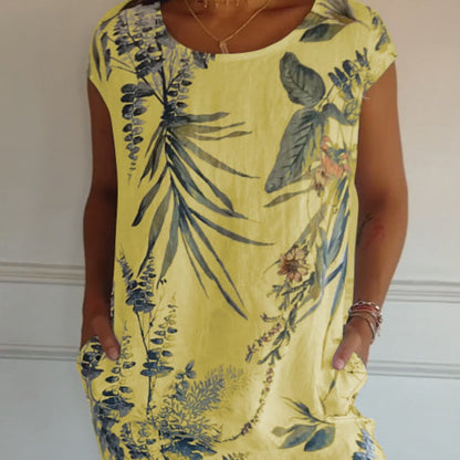 🌸✨ Women's Short Sleeve Printed Dress – Lightweight, Comfortable & Super Flattering
