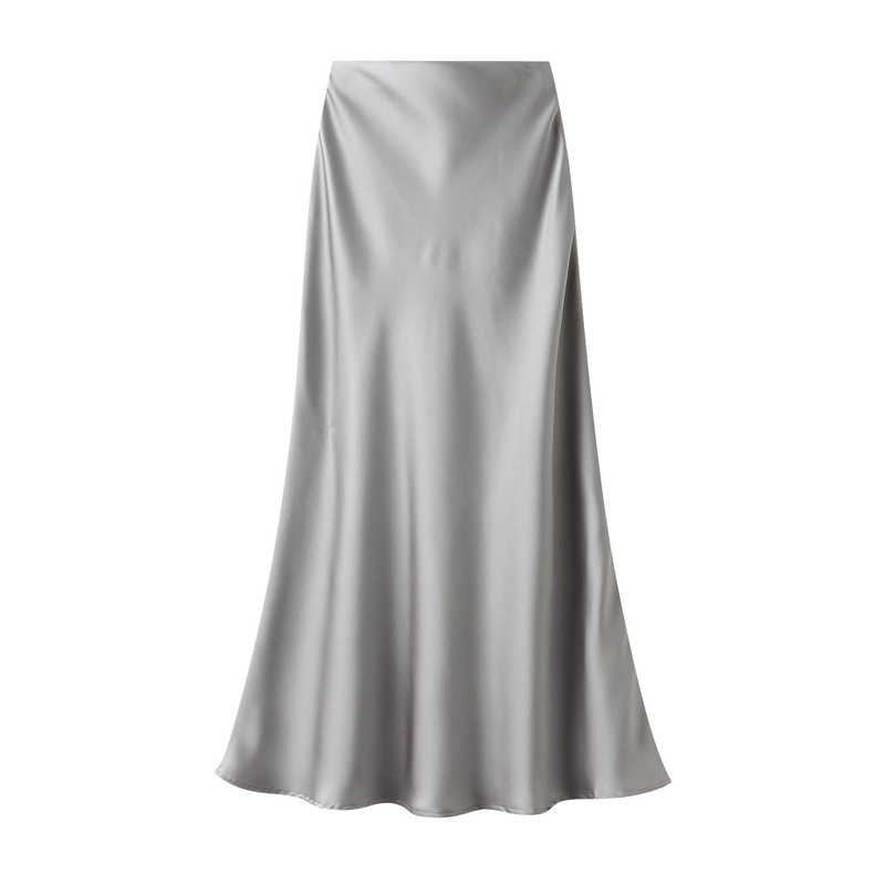 🔥Hot Sale🔥Women's Lustrous High-Waist Satin Skirt
