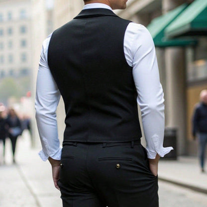 🔥Men's Casual Retro Slim Fit Dress Vests for Suit or Tuxedo🤎🖤