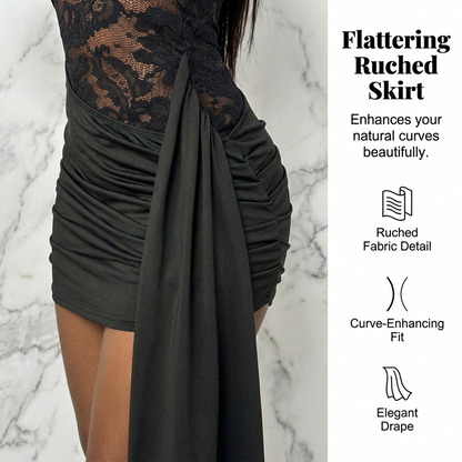 Women's Lace Patchwork Mini Bodycon Dress