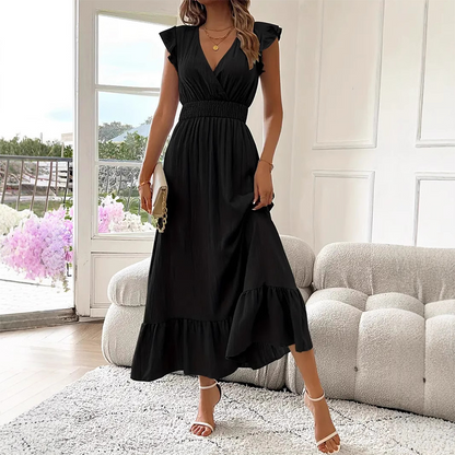 ✨ V-Neck Ruffled Maxi Dress – Effortless Elegance for Every Occasion! ✨