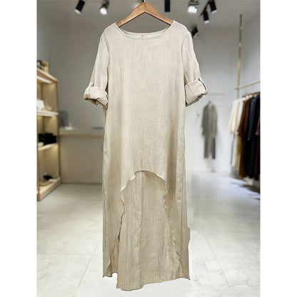 Women's Long Sleeve High-Low Tunic Top