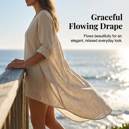Women's Long Sleeve High-Low Tunic Top