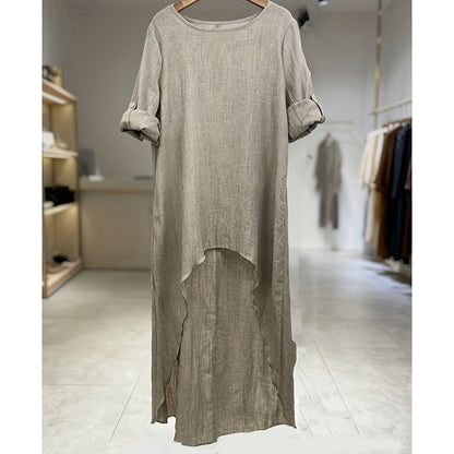 Women's Long Sleeve High-Low Tunic Top