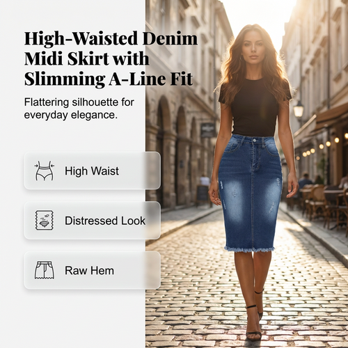 💎 Vintage Distressed, A-Line Fit & Stretch Comfort – The Ultimate Wardrobe Staple