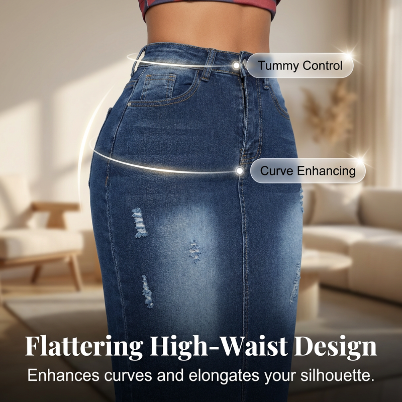 💎 Vintage Distressed, A-Line Fit & Stretch Comfort – The Ultimate Wardrobe Staple