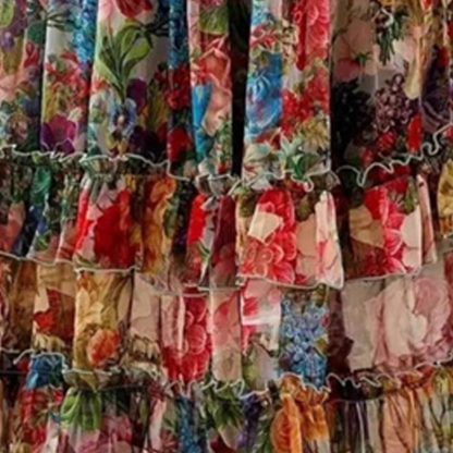 ⏳Limited-time 50% off⏰Romantic V-Neck Lantern Sleeve Floral Dress👗