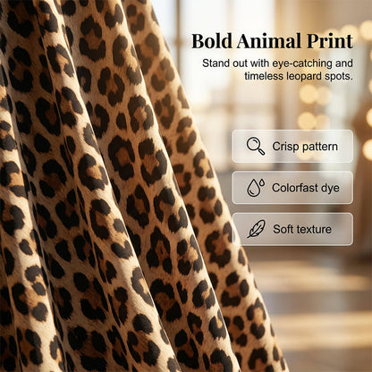 Casual Chic Leopard Print Long Skirt