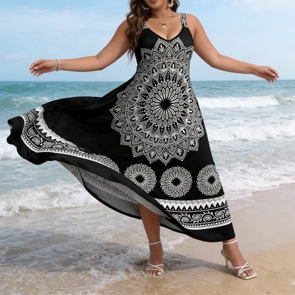 Bohemian Mandala Print Cami Maxi Dress