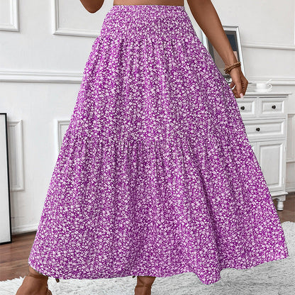 A-Line Floral Maxi Skirt