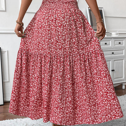 A-Line Floral Maxi Skirt