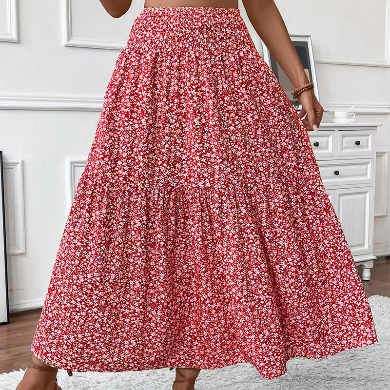 A-Line Floral Maxi Skirt