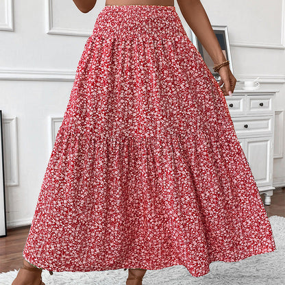 A-Line Floral Maxi Skirt