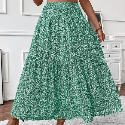 A-Line Floral Maxi Skirt