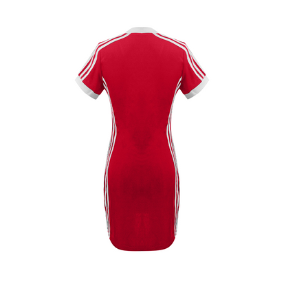 Women's Sporty V-Neck Bodycon Mini Dress
