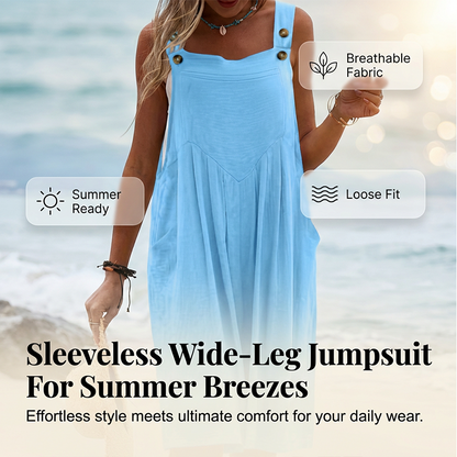 Sleeveless Wide-Leg Jumpsuit For Summer Breezes