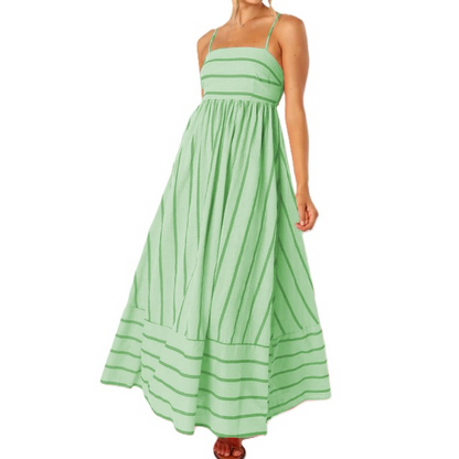 🔥Spaghetti Strap Cut Out Flowy Swing Long Dress