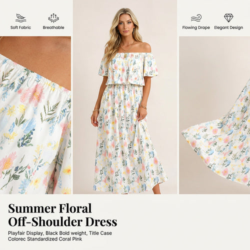 Printed Off-Shoulder Short Sleeve Maxi Dress