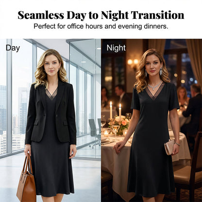❤️Women's Elegant V-Neck Mesh Dress