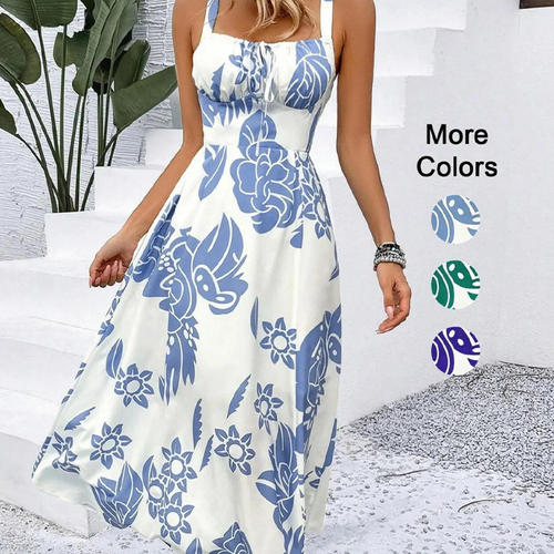 Floral Spaghetti Strap Dress – Smocked Back, A-Line & Lightweight – Effortless Summer Style 🌼
