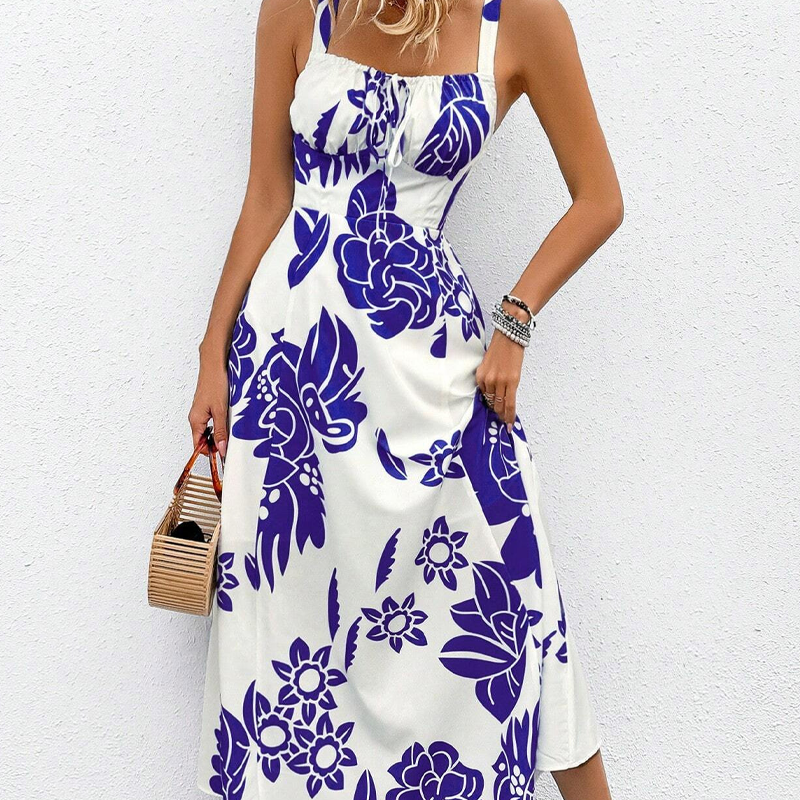 Floral Spaghetti Strap Dress – Smocked Back, A-Line & Lightweight – Effortless Summer Style 🌼