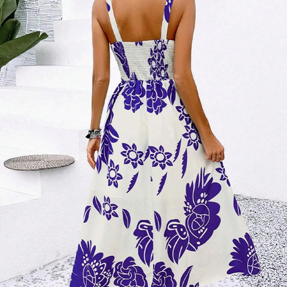 Floral Spaghetti Strap Dress – Smocked Back, A-Line & Lightweight – Effortless Summer Style 🌼