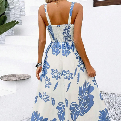 Floral Spaghetti Strap Dress – Smocked Back, A-Line & Lightweight – Effortless Summer Style 🌼