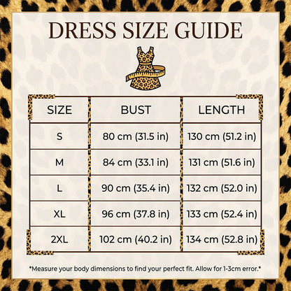 Women's Leopard Print Dress – Spaghetti Strap, V-Neck, Flowy A-Line
