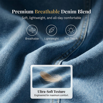 📢📢50% OFF !! ⏰Women's Short Sleeve V-Neck Denim Dress