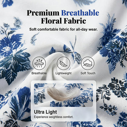 Women's Floral Print Square Neck Midi Dress