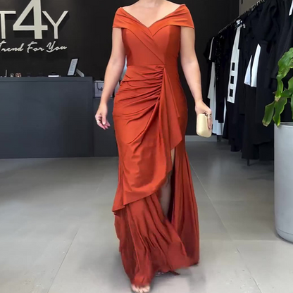 🔥Women’s Elegant V Neck Backless Split Long Dress