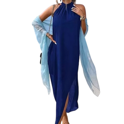 👗 LIMITED-TIME 50% OFF! ✨ Halter Neck Asymmetrical Dress – Flowy, Loose Fit, Modern Hem 💃