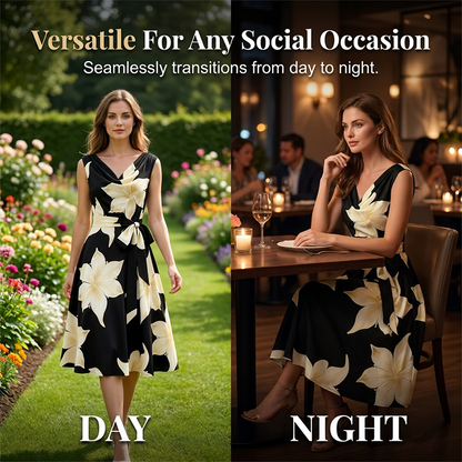 Women's Sleeveless Floral Print Dress