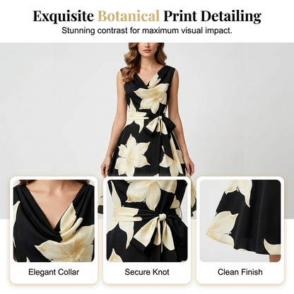 Women's Sleeveless Floral Print Dress