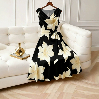 Women's Sleeveless Floral Print Dress