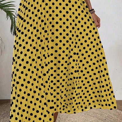 👗 LIMITED-TIME 50% OFF! ✨ Polka Dot Halter Neck Dress – Flowy, Flattering, Retro-Chic 🌼