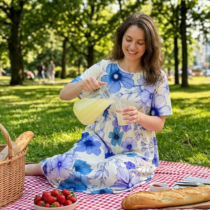 Women's Elegant Round Neck Maxi Dress