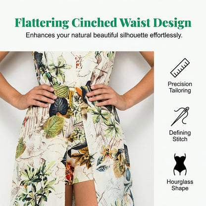 Elegant V-Neck Beach Skort Dress