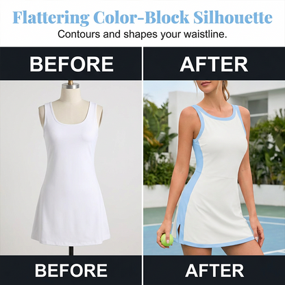 Women's Athletic Dress with Built-in Shorts & Pockets