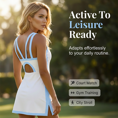 Women's Athletic Dress with Built-in Shorts & Pockets