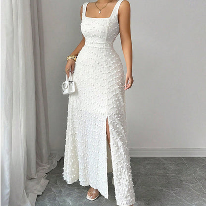 🏆LAST DAY SALE 50% OFF🔥Women's Sleeveless Square Neck Split Maxi Dress